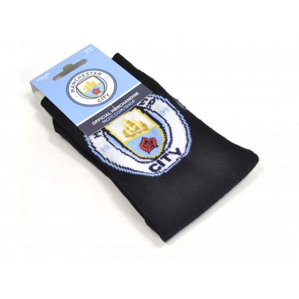 Manchester City FC Childrens/Kids Crest Socks (1 Pair) / Navy